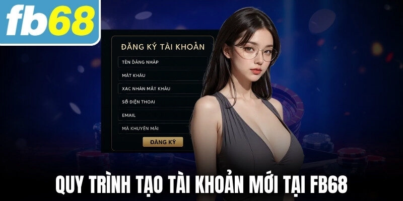 Quy trình tạo tài khoản mới tại FB68